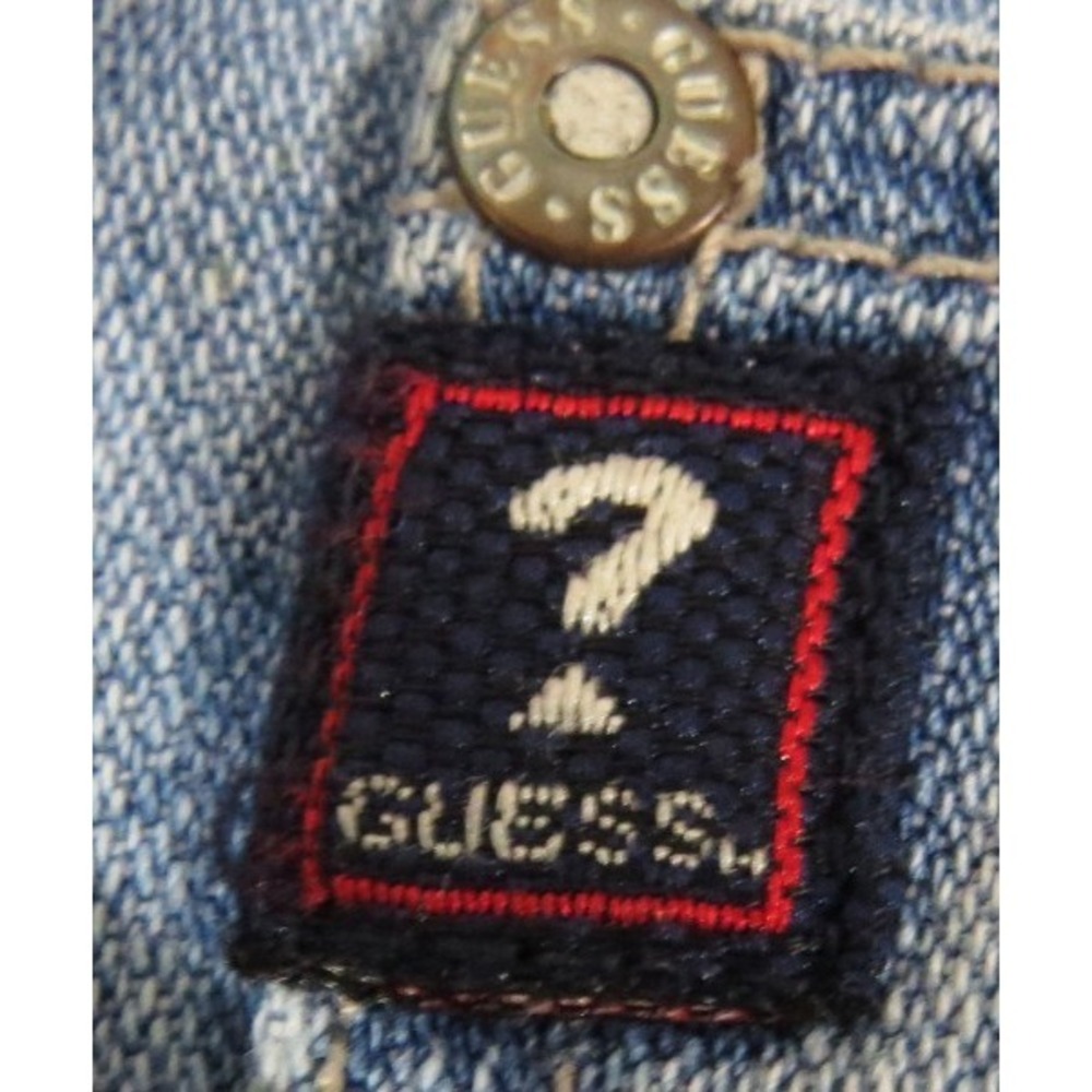 VTG Guess Jeans Mens 31 Light Wash Straight Leg Cotton Denim Classic USA Y2K 90s - Picture 5 of 12